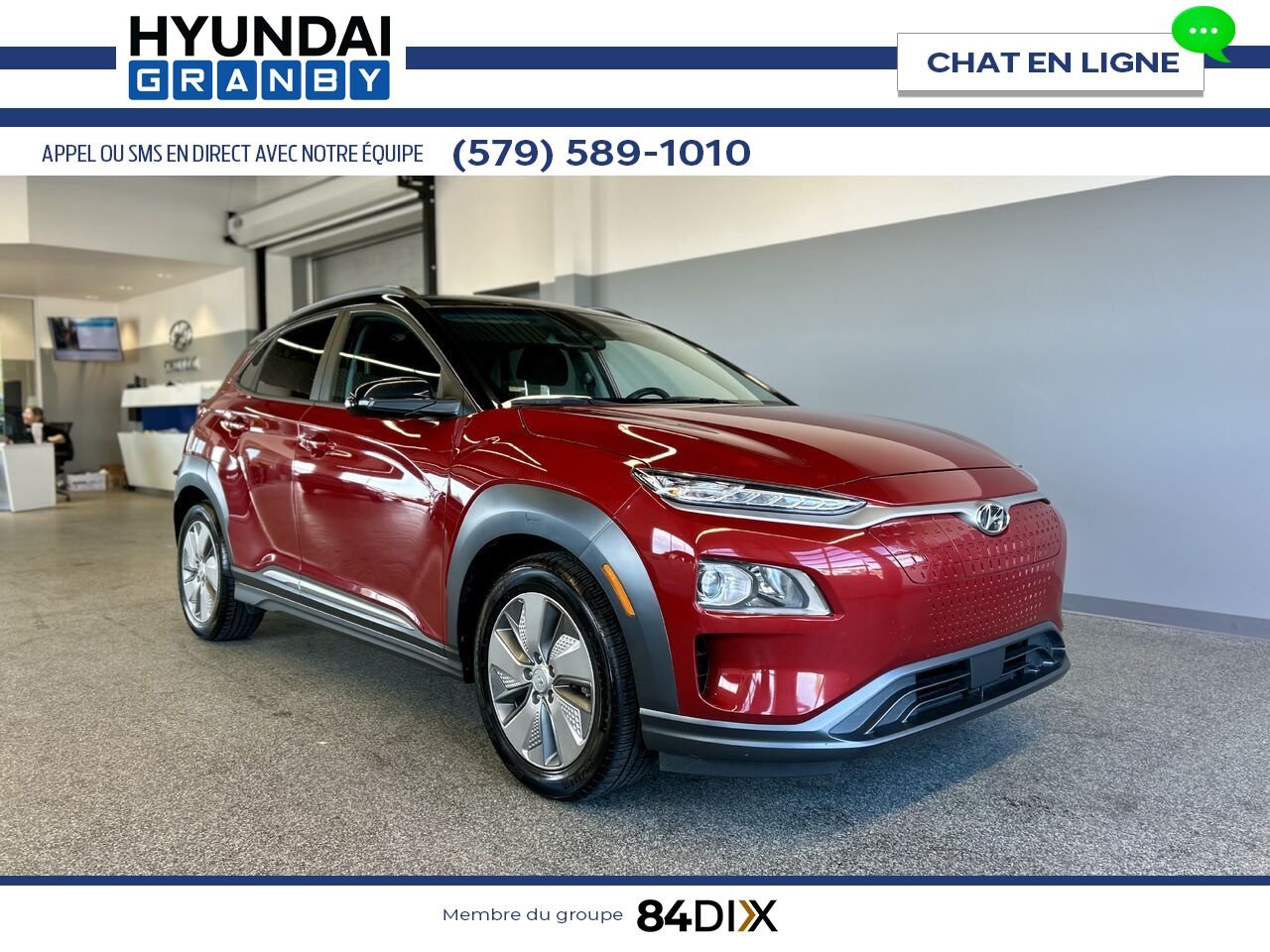 Hyundai Kona électrique 2021 Rouge Granby - photo #0