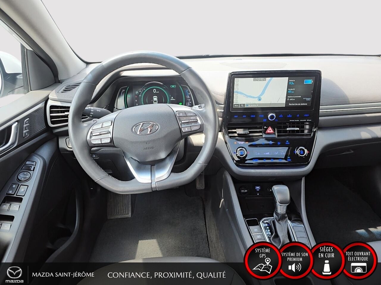 2020 Hyundai Ioniq hybride rechargeable Ultimate | TOIT OUVRANT | CUIR | White Saint-Jérôme - photo #23