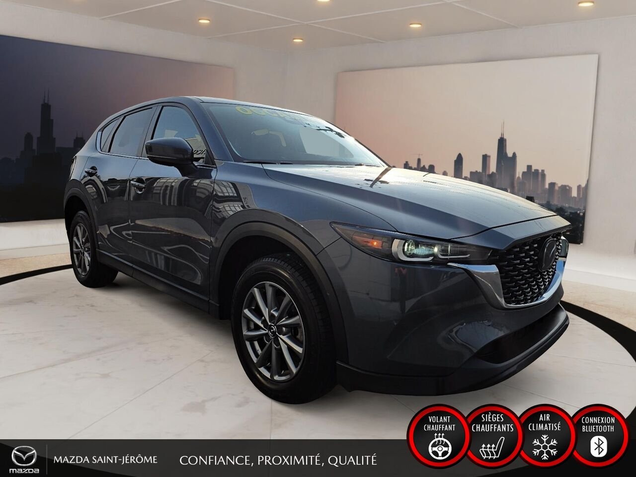 Mazda CX-5 GS | AWD | CUIR | 2023 Gris Saint-Jérôme - photo #3