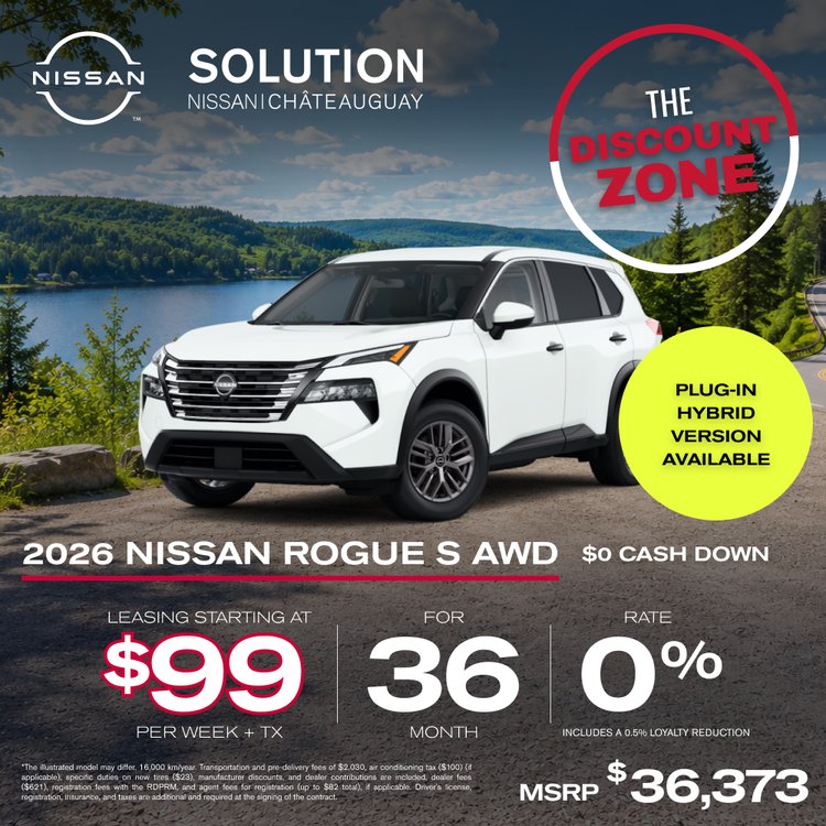 Solution nissan promo JUILLET Rogue S 2026 EN