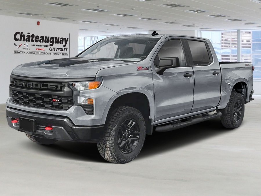 CHEVROLET Silverado 1500 Custom Trail Boss cabine multiplace 4RM 147 po 2026 Gris sterling métallisé