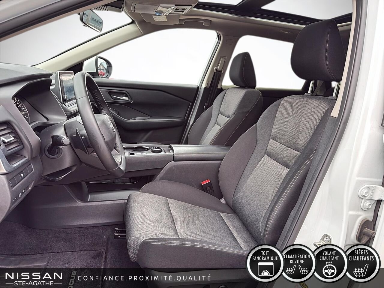 2025 Nissan Rogue SV TI avec ensemble toit ouvrant White Saint-Jérôme - photo #7