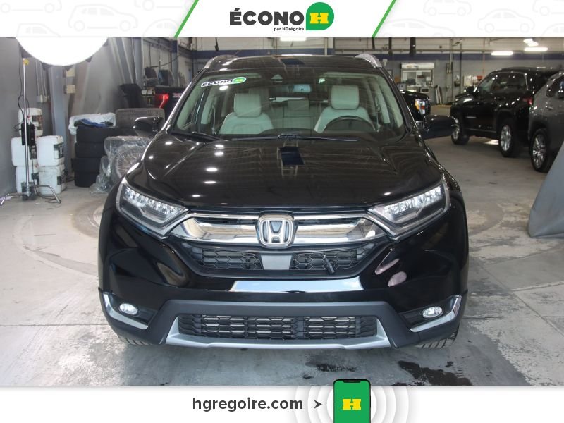 Honda CRV 821256 | TOURING AWD A/C CUIR TOIT MAGS 2018 Noir Laval - photo #1