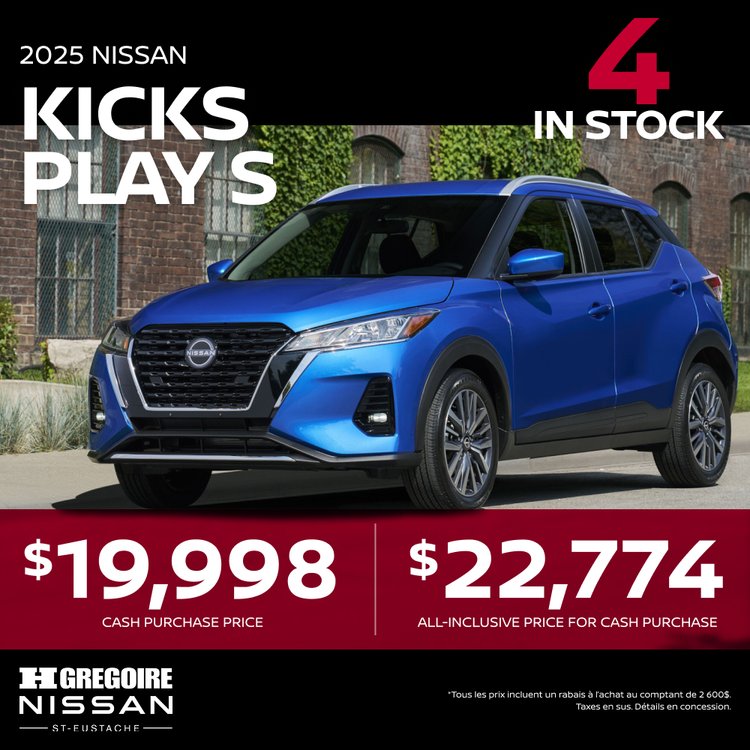 Nissan st eustache promo avril KICKS PLAY EN