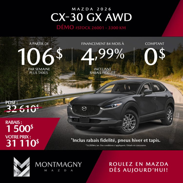 Montmagny mazda promo avril CX 30 2026 FR 1024x1024