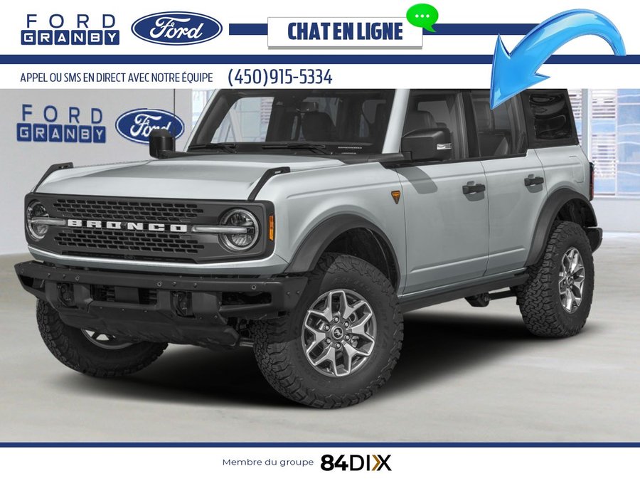 Ford Bronco Badlands 4 portes 4x4 2026 Gris avalanche