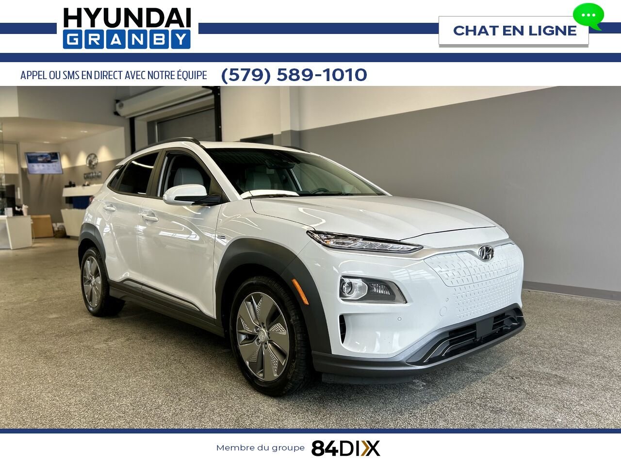 Hyundai Kona électrique 2020 Blanc Granby - photo #0