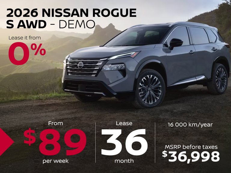 Nissan vimont Accueil mai Rogue S 2026
