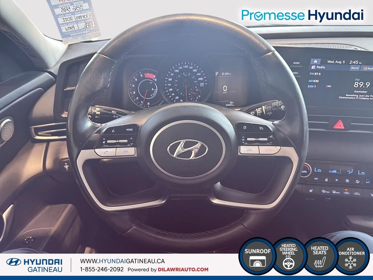 Hyundai Elantra Preferred*** toit ouvrant , sieges chauffants, voulant chauffant *** 2022 BLEU AZURE Ottawa & Gatineau - photo #9