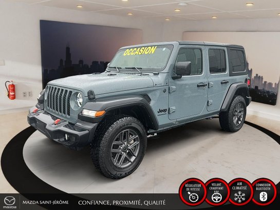 2024 Jeep Wrangler Sport S | 4X4 | BAS KM | DÉCAPOTABLE Grey