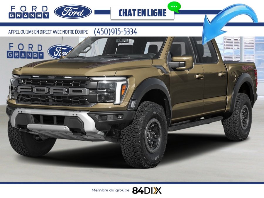 Ford F-150 Raptor SuperCrew 4RM caisse de 5,5 pi 2026 Vert abri