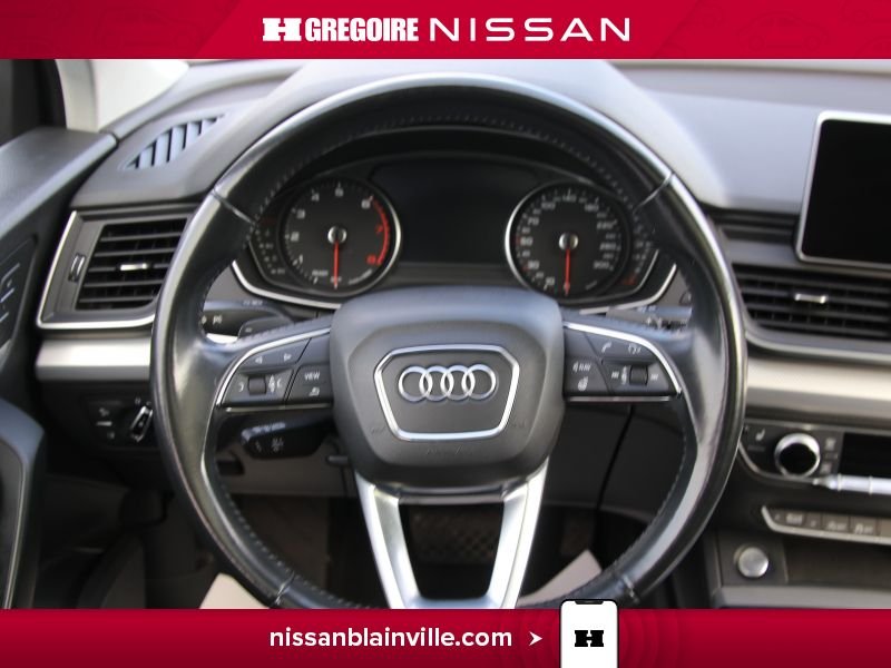 Audi Q5 BA6173 | PROGRESSIV TFSI BLUETOOTH BANCS CHAUFFANTS CUIR CA 2018 Gris Laval - photo #14