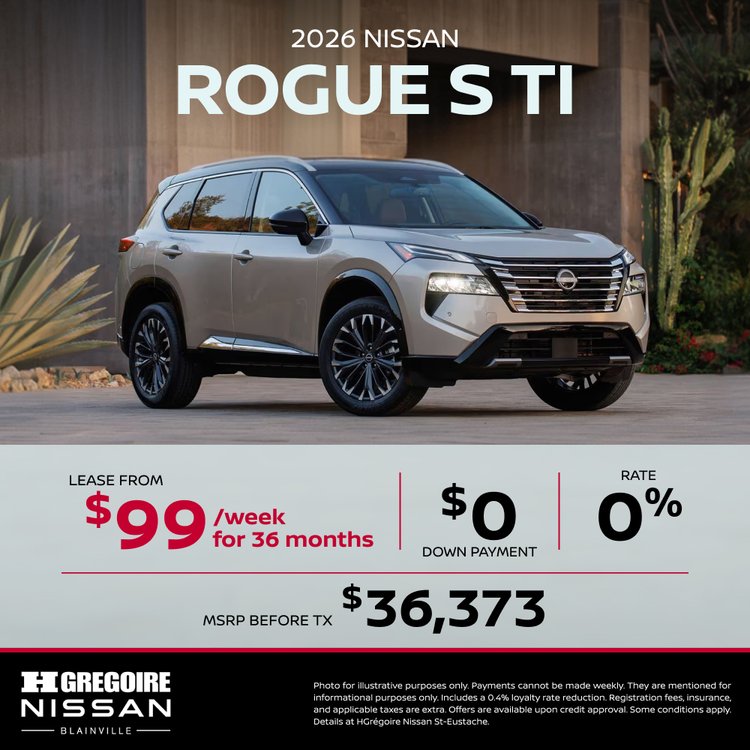 Nissan blainville promo mai ROGUE EN