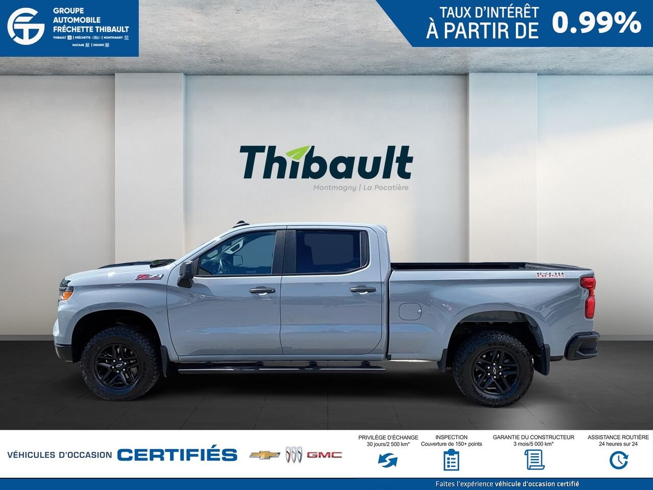 2025 CHEVROLET SILVERADO Custom Trail Boss cabine multiplace 4RM 157 po Grey Montmagny - photo #4