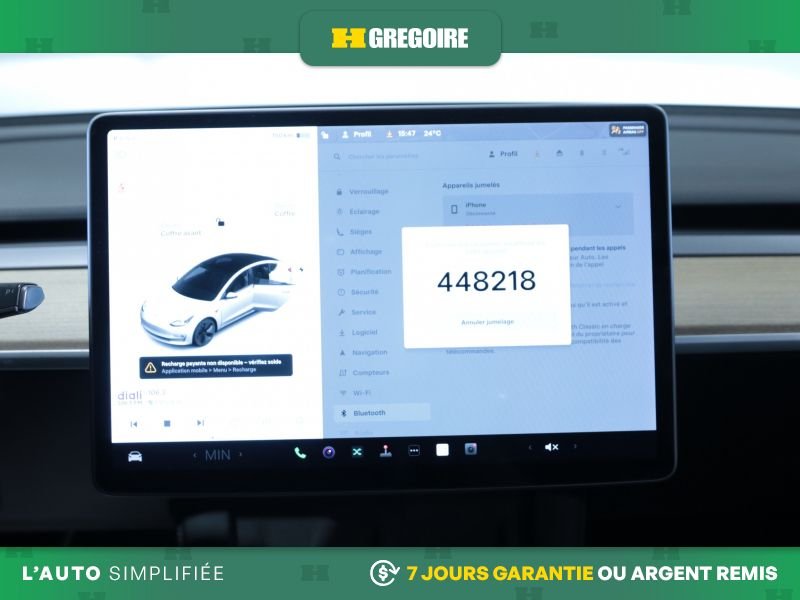 Tesla Model 3 821918 | Standard Range Plus AUTO AC CUIR TOIT NAV CAM RECU 2021 Blanc Laval - photo #18