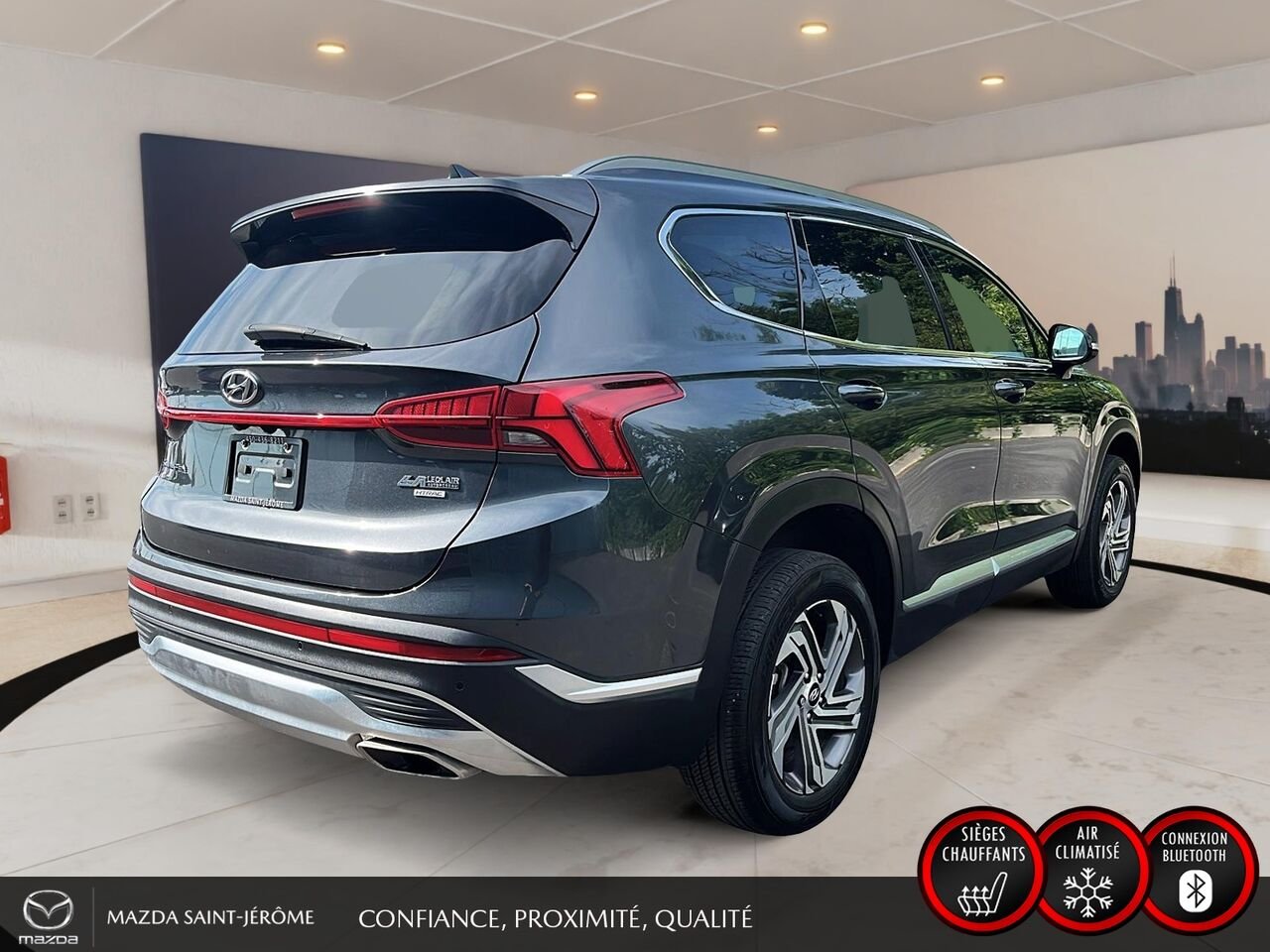 Hyundai Santa Fe Preferred TI avec ensemble Trend | TOIT PANO | CUIR | AWD | 2023 Gris Saint-Jérôme - photo #5