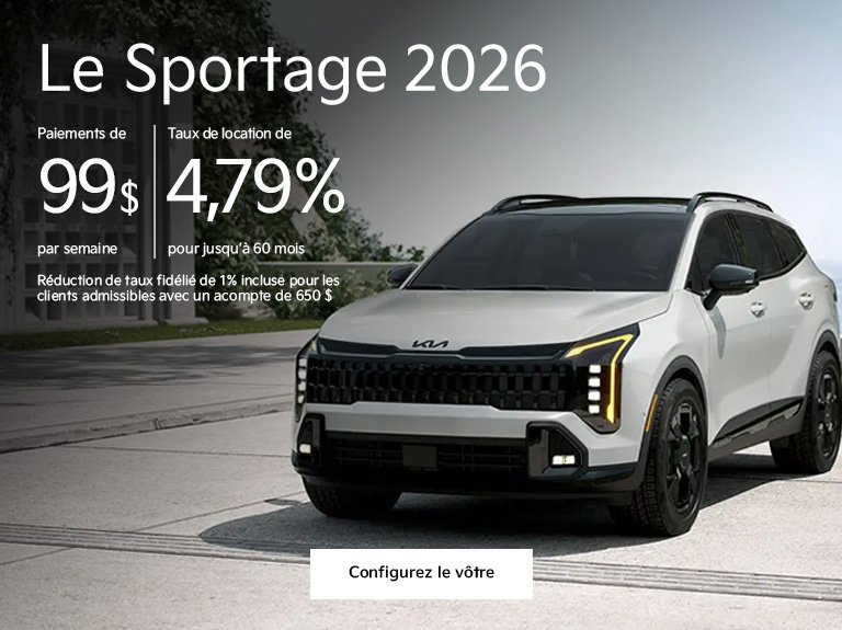Kia accueil sportage 2026 juin