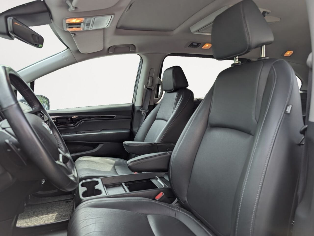 Honda Odyssey EX-L/SIÈGES CHAUFFANTS/SIÈGES EN CUIR/TOIT OUVRANT/AC BIZONE 2023 Gris Sherbrooke - photo #7