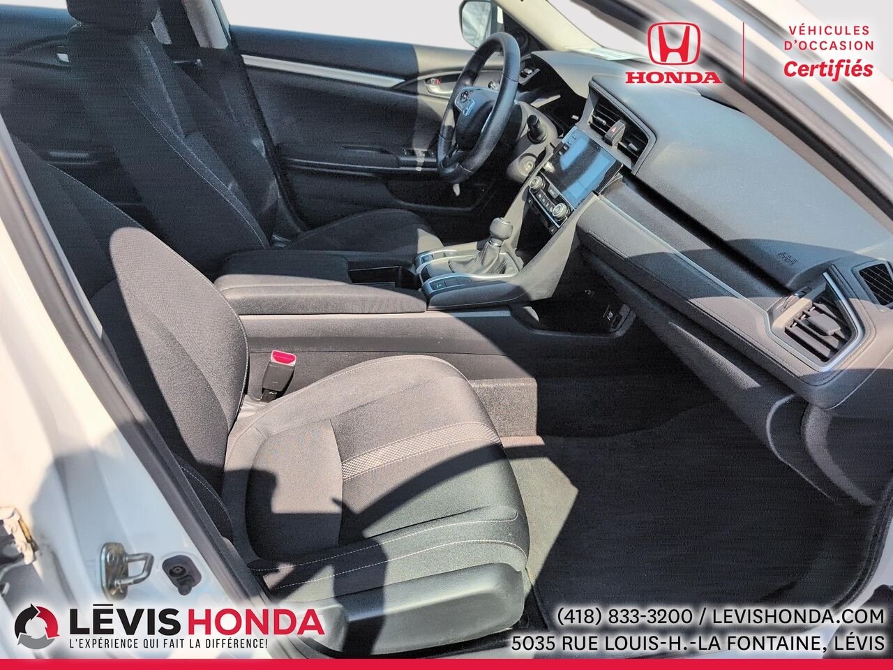 Honda Civic LX LX BM 2019 Blanc Lévis - photo #6
