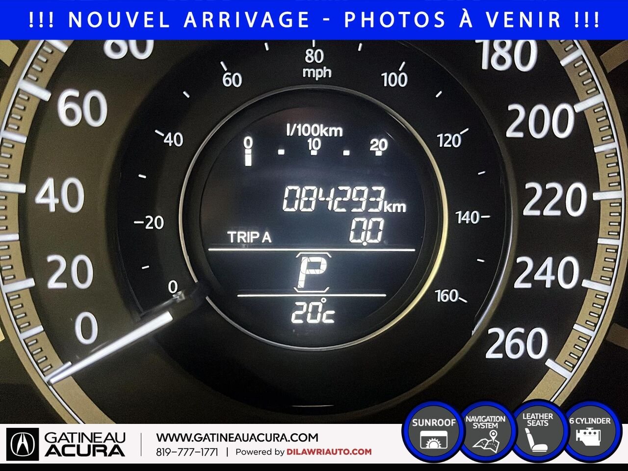 2015 Honda Accord Touring V6 Black Gatineau - photo #12