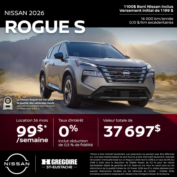 Nissan st eustache promo juillet ROGUE S FR 1