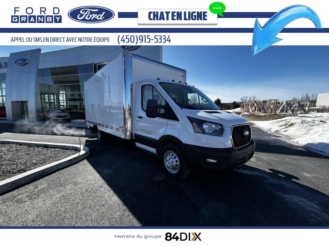Ford TRANSIT FOURGON TRONQUÉ 2024 Blanc Granby - photo #0