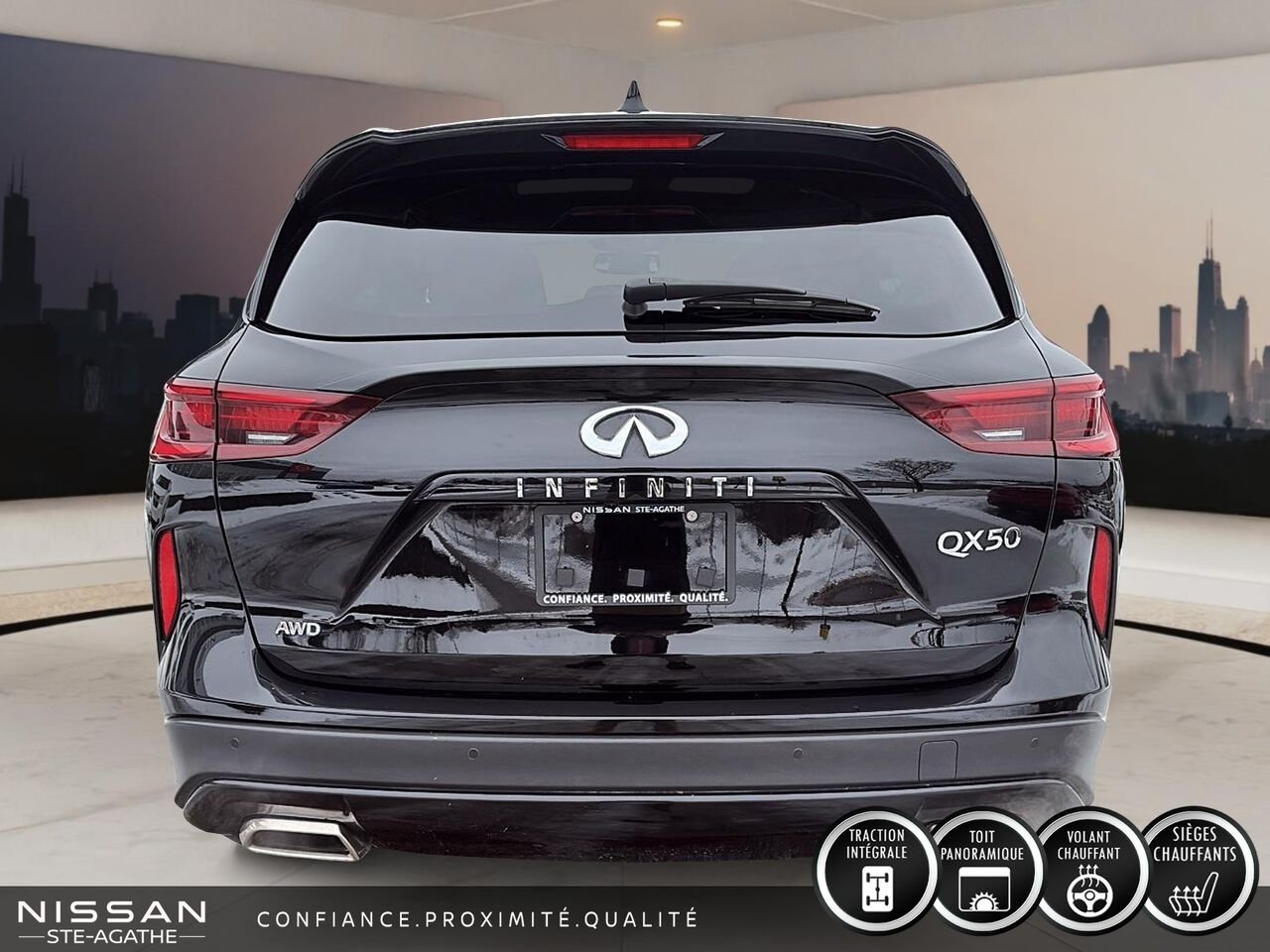 2022 INFINITI QX50 Black Sainte-Agathe-des-Monts - photo #3