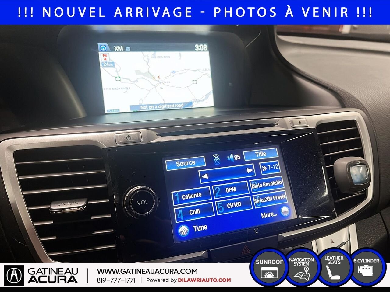 Honda Accord Touring V6 2015 Noir Gatineau - photo #11