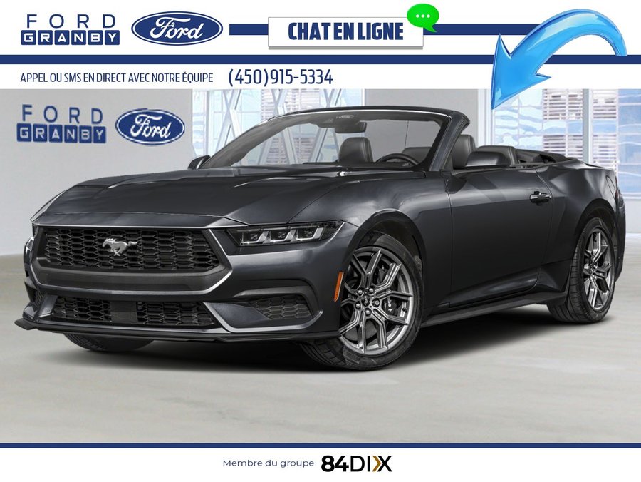 Ford Mustang EcoBoost décapotable 2026 Noir ombre
