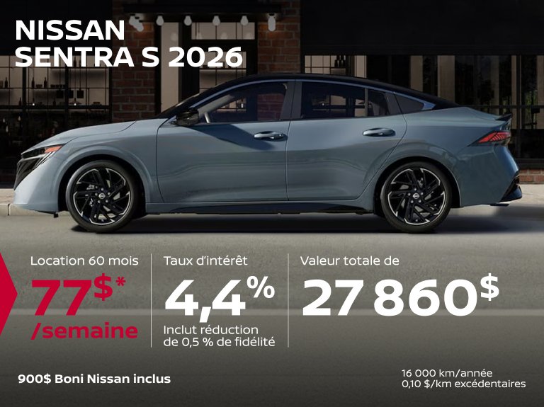 Nissan vimont Accueil juin Sentra S 2026