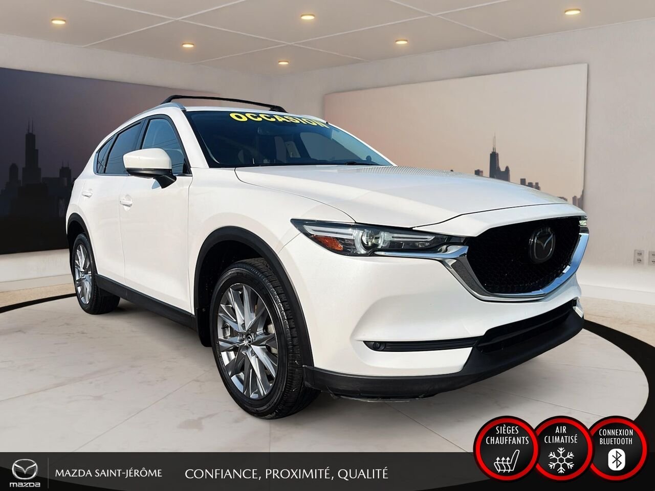 Mazda CX-5 GT | TOIT OUVRANT | CUIR | NAVIGATION | AWD | 2021 Blanc Saint-Jérôme - photo #3