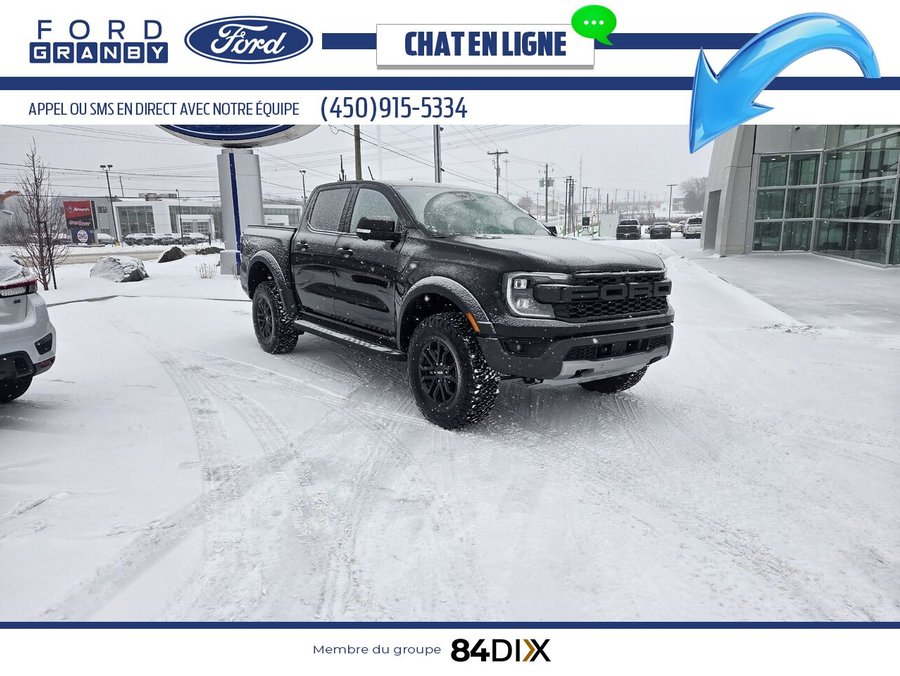 Ford RANGER Raptor cabine SuperCrew 4RM caisse de 5 pi 2024 Noir