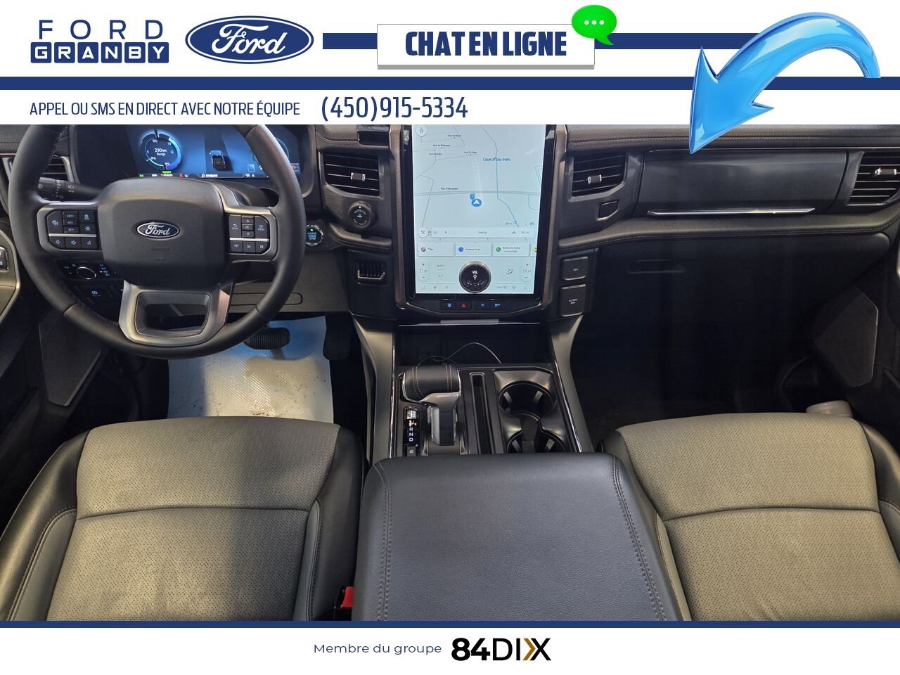 Ford F-150 LIGHTNING LARIAT, CUIR, TOIT 2025 Blanc Granby - photo #8