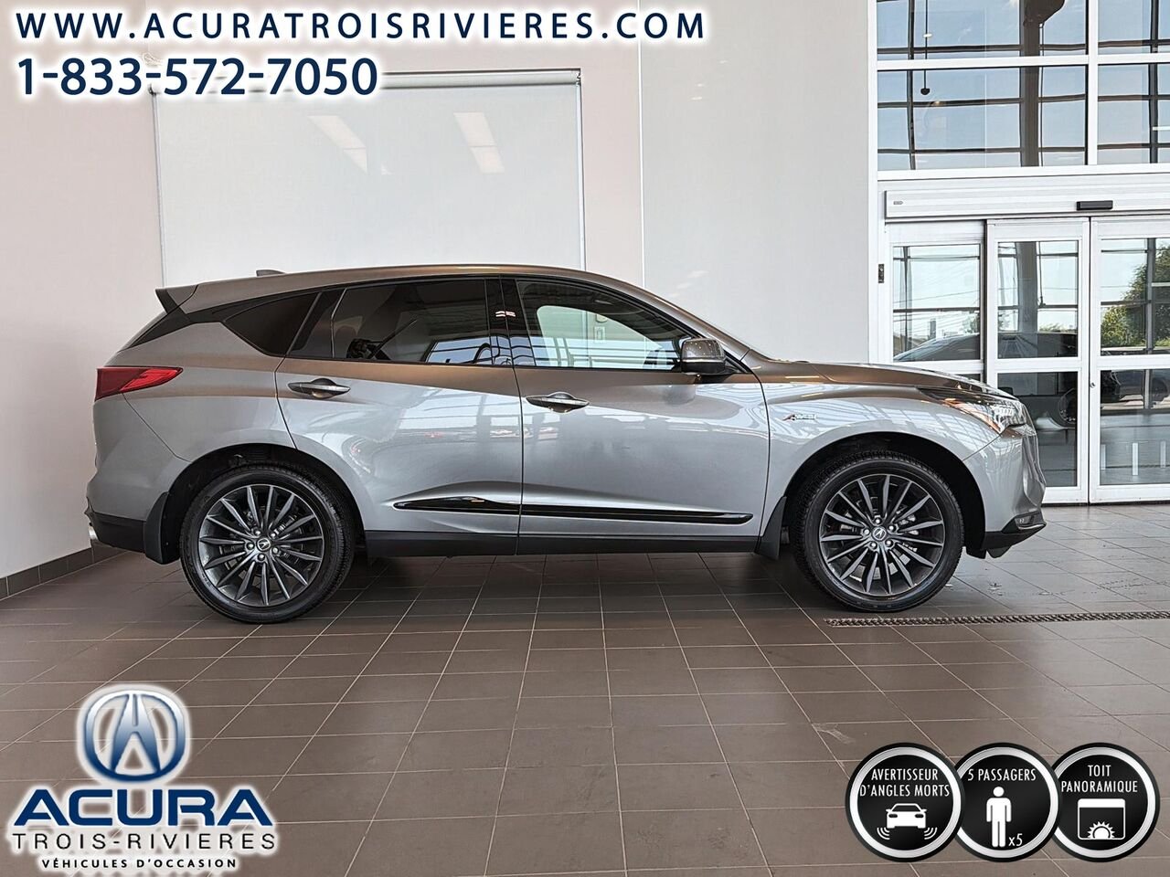 2023 Acura RDX PLATINUM, CAMÉRA 360, TOUT ÉQUIPÉ Grey Trois-Rivières - photo #2
