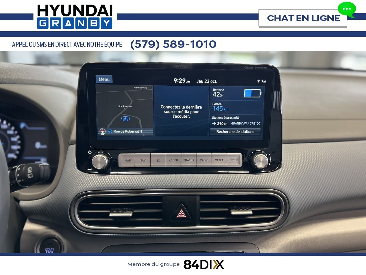 Hyundai Kona électrique 2020 Blanc Granby - photo #13