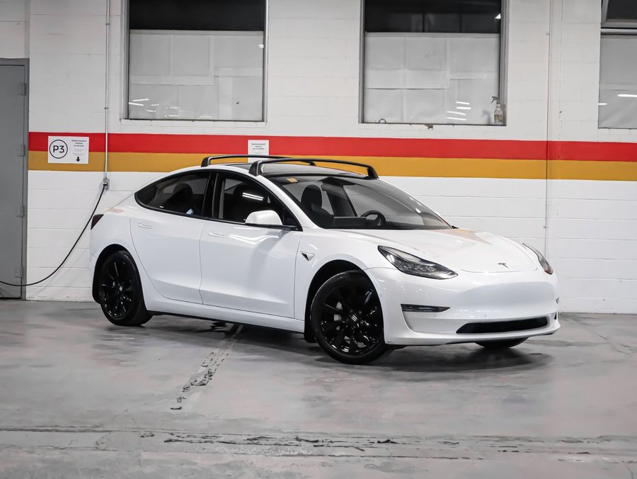 2020 Tesla Model 3 STANDARD RANGE PLUS BARRE DE TOIT White