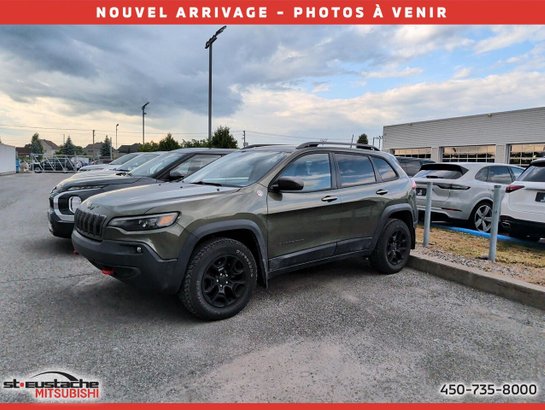 Jeep Cherokee Trailhawk 4x4-cuir-sièges chauffants-carplay-ecran tactile 2021 Vert