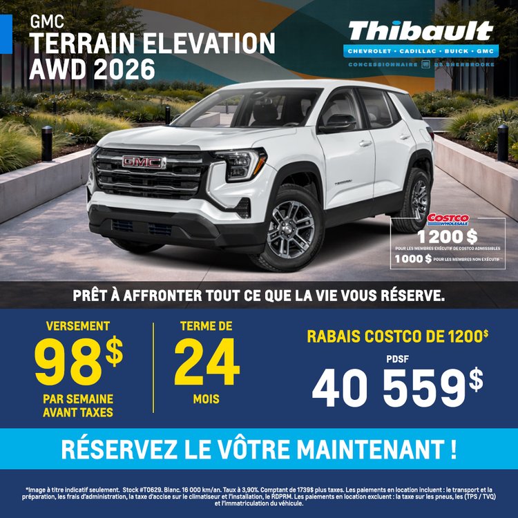 Thibault sherbrooke promo mars GMC TERRAIN 2026 FR