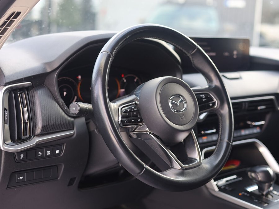 Mazda CX-90 hybride rechargeable GS-L AWD, Volant chauffant, Toit ouvrant panoramique, Sièges en cuir 2024 Blanc