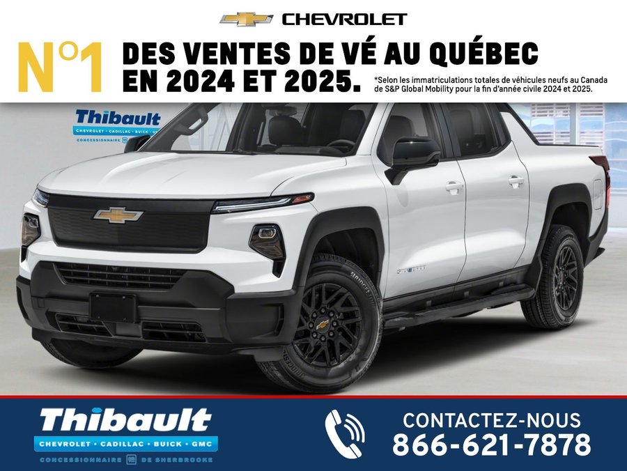 CHEVROLET SILVERADO EV WT à autonomie prolongée à cabine multiplace e4RM 2026 Blanc