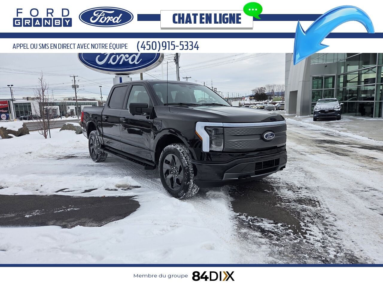 Ford F-150 Lightning 2023 Noir Granby - photo #0