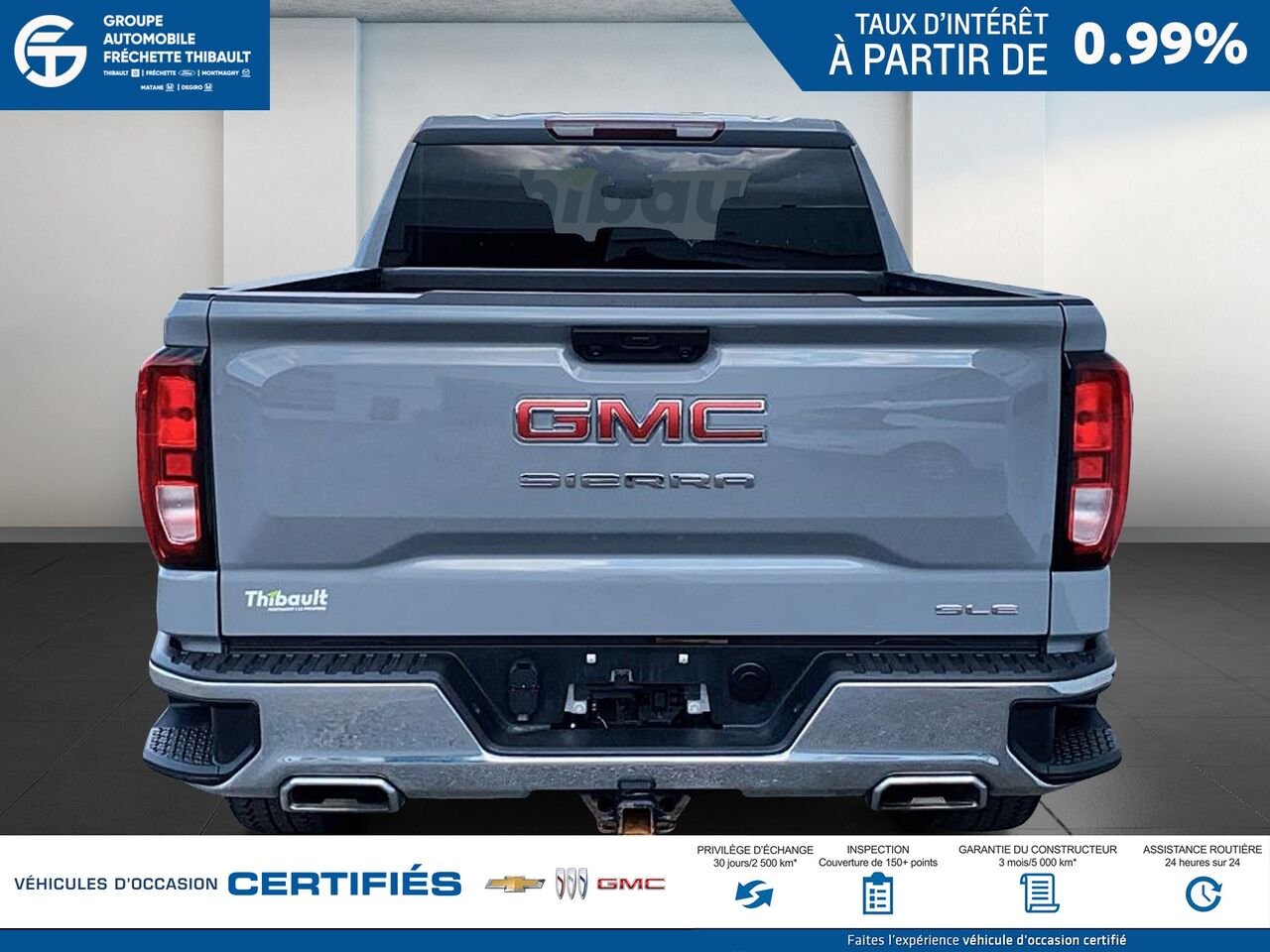 GMC SIERRA SLE cabine multiplace 4RM 157 po 2024 Gris Montmagny - photo #2