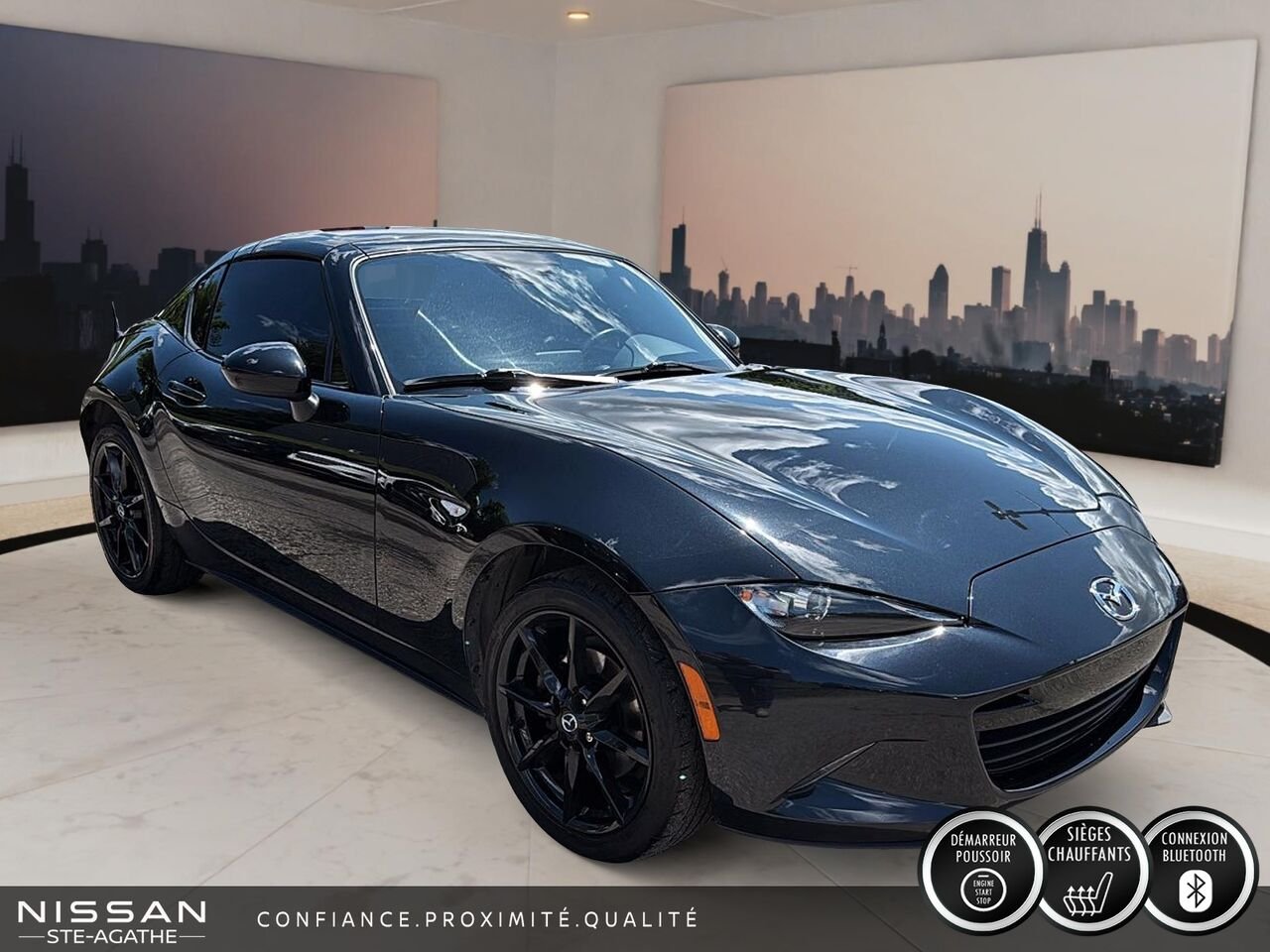 Mazda MX-5 RF 2022 Noir Saint-Jérôme - photo #2