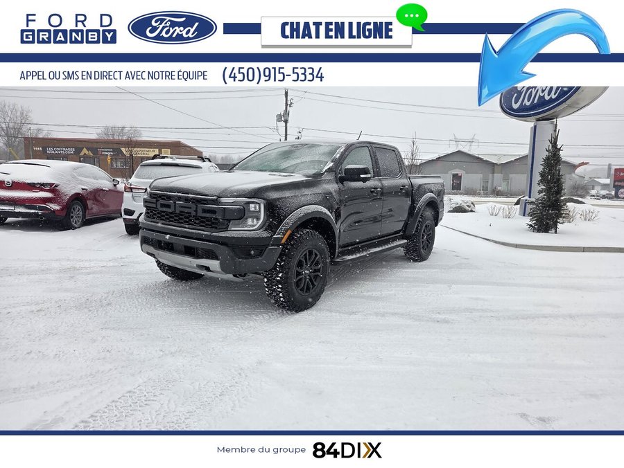 Ford RANGER Raptor cabine SuperCrew 4RM caisse de 5 pi 2024 Noir