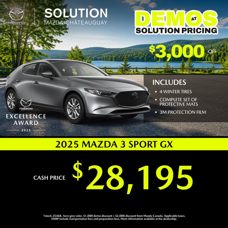 Solution mazda promo JUIN MAZDA 3 GX 2025 EN