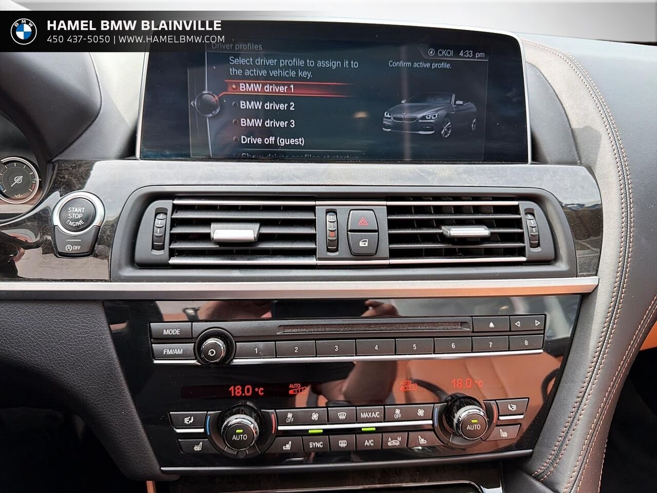 2017 BMW 6 Series Cabriolet 2 portes 650i xDrive à traction intégrale Black Blainville - photo #16