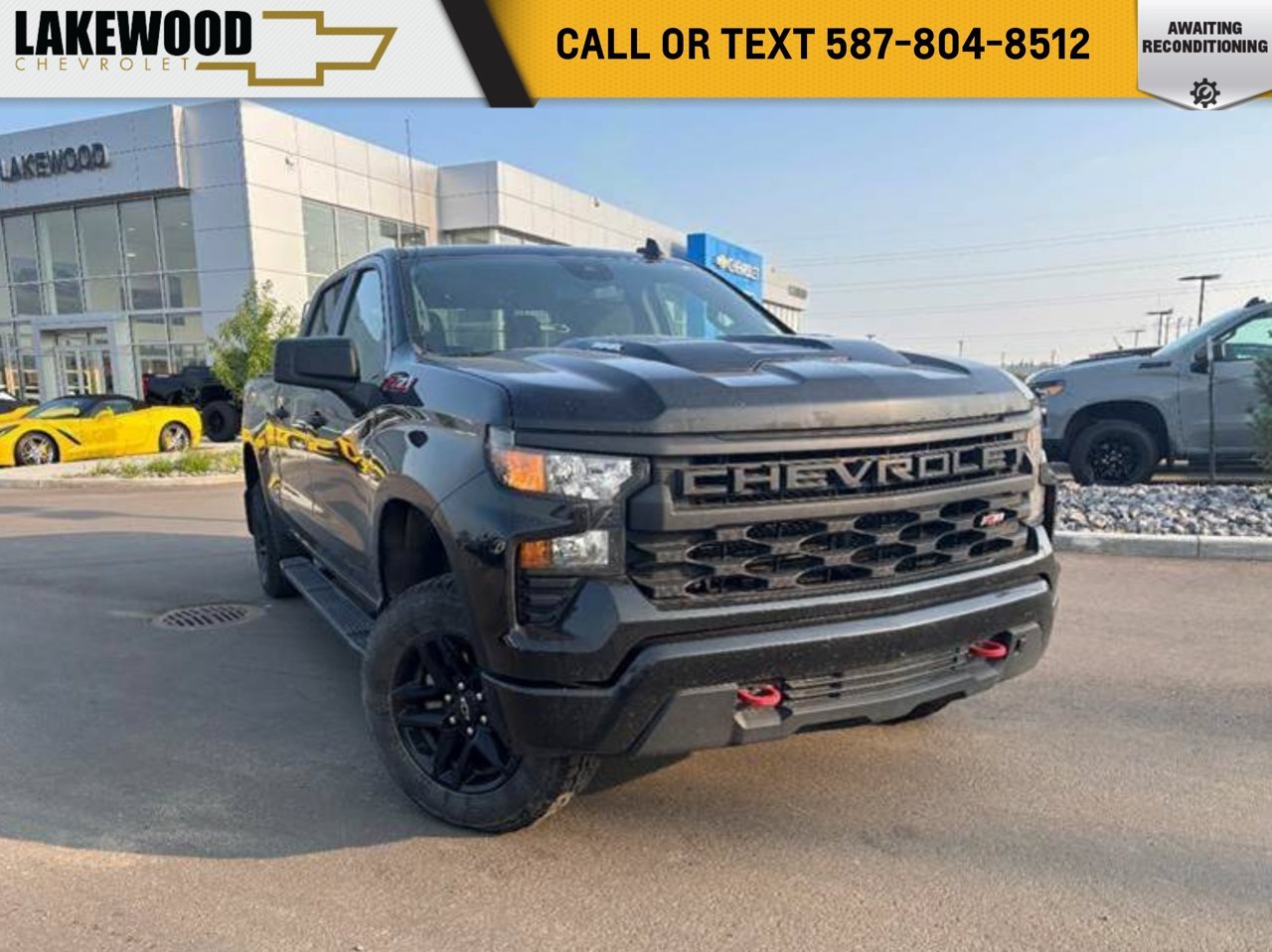 2024 Chevrolet Silverado 1500 4WD Crew Cab 157 Custom Trail Boss Black Sherwood Park - photo #0