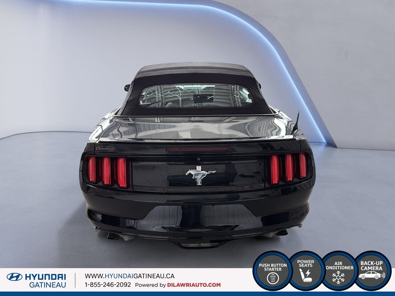 Ford Mustang Décapotable 2 portes V6 *** bas millage , convertible *** 2016 Noir Ottawa & Gatineau - photo #4