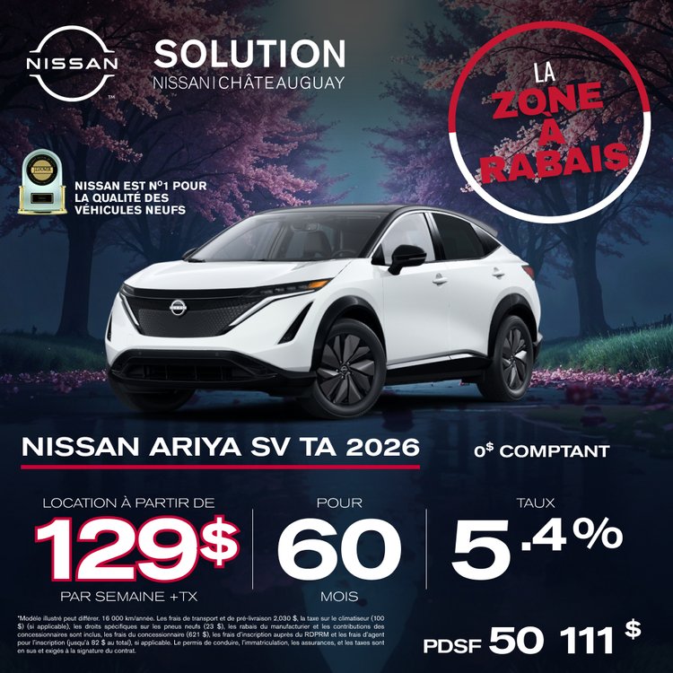 Solution nissan promo avril Arya sv ta 2026 FR
