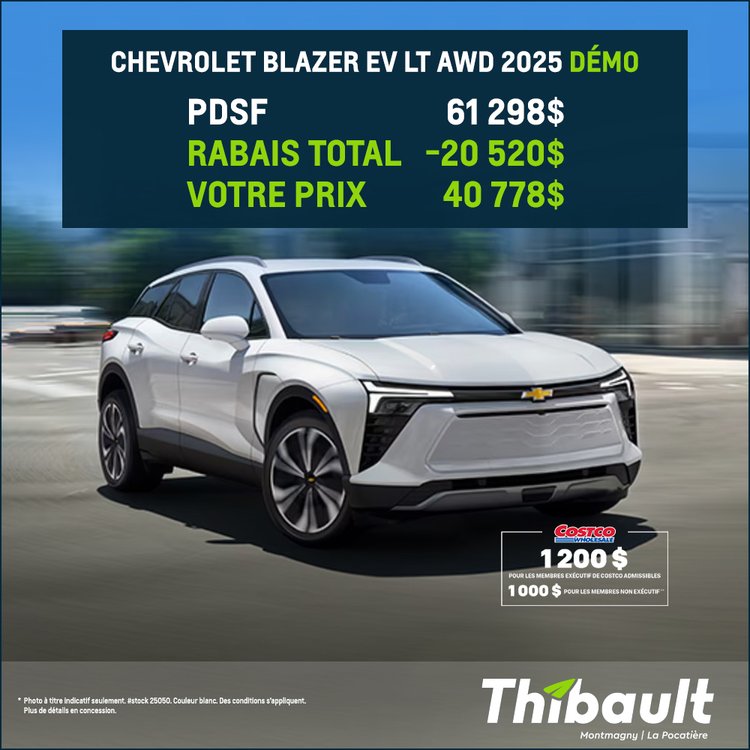 Thibault gm montmagny promo mai CHEVROLET BLAZER EV LT AWD 2025 1